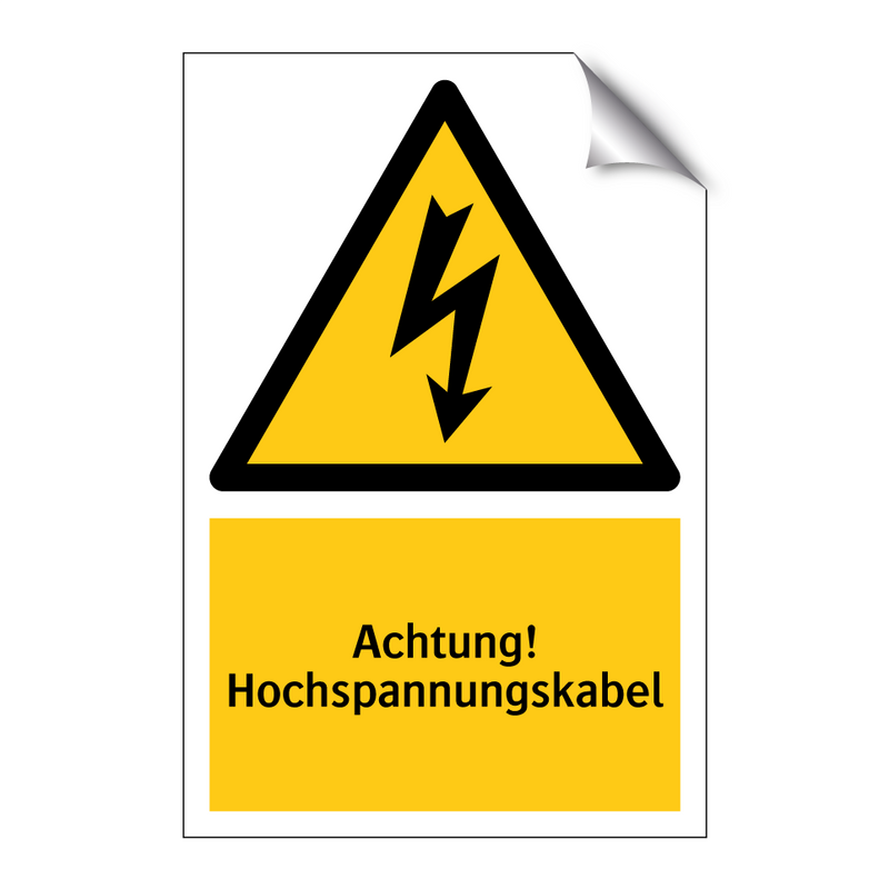 Achtung! Hochspannungskabel