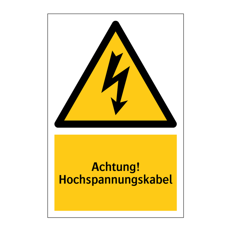 Achtung! Hochspannungskabel