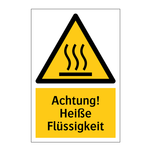 Achtung! Heiße Flüssigkeit