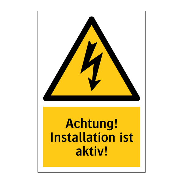 Achtung! Installation ist aktiv!