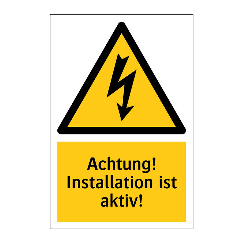 Achtung! Installation ist aktiv!