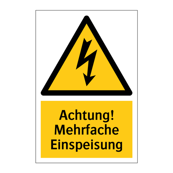 Achtung! Mehrfache Einspeisung