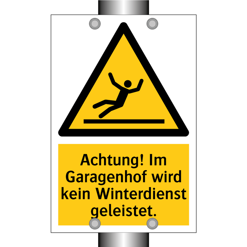 Achtung! Im Garagenhof wird kein Winterdienst geleistet.