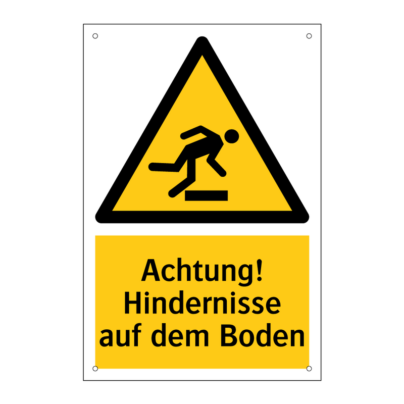 Achtung! Hindernisse auf dem Boden