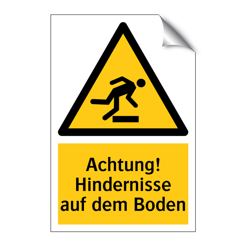 Achtung! Hindernisse auf dem Boden