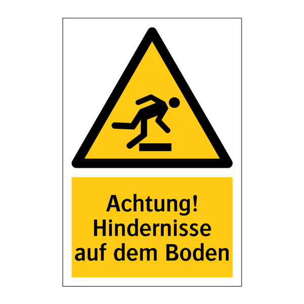 Achtung! Hindernisse auf dem Boden