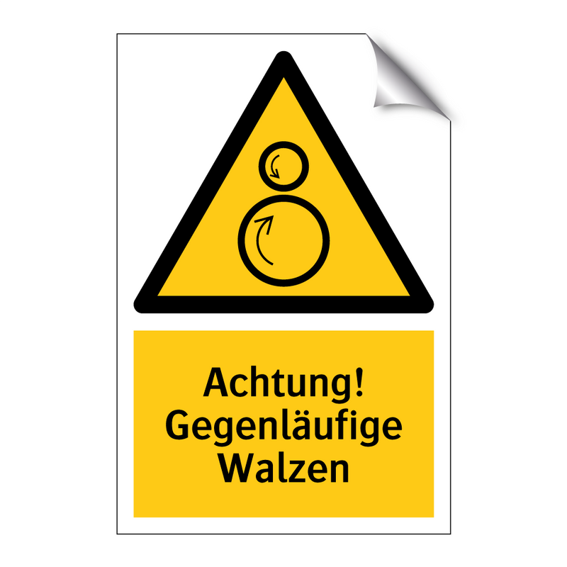 Achtung! Gegenläufige Walzen