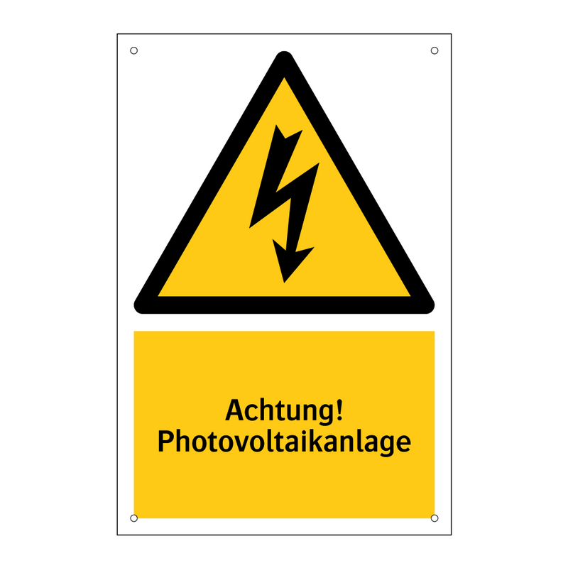 Achtung! Photovoltaikanlage