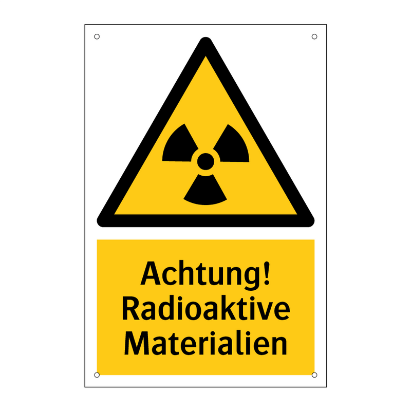 Achtung! Radioaktive Materialien