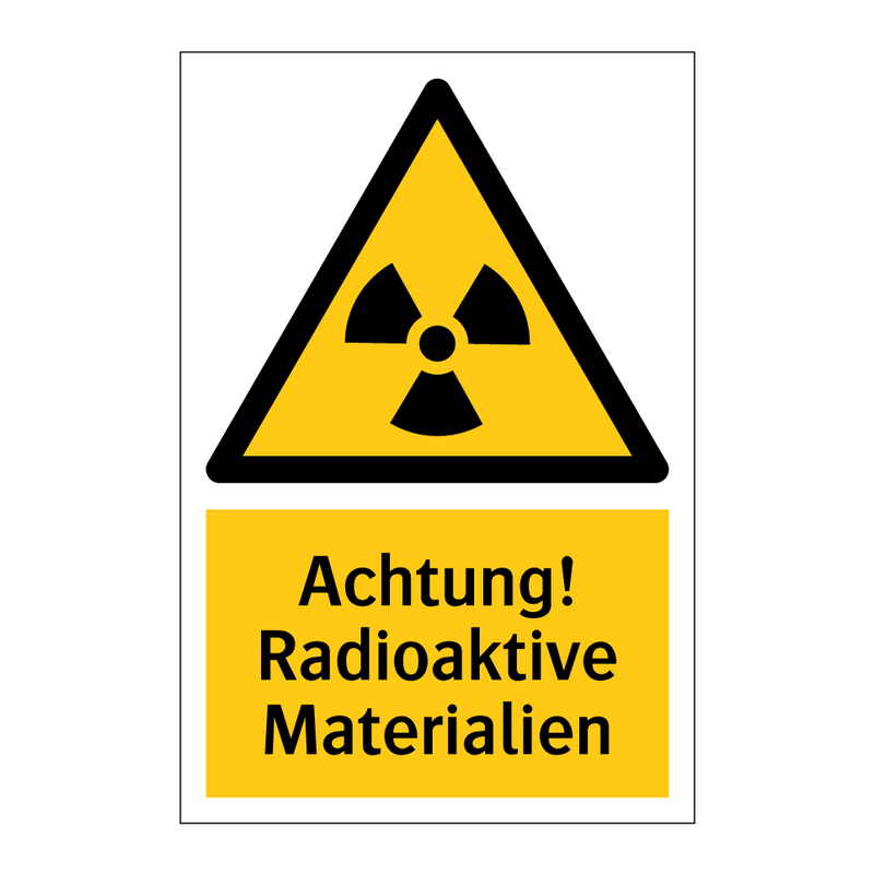 Achtung! Radioaktive Materialien