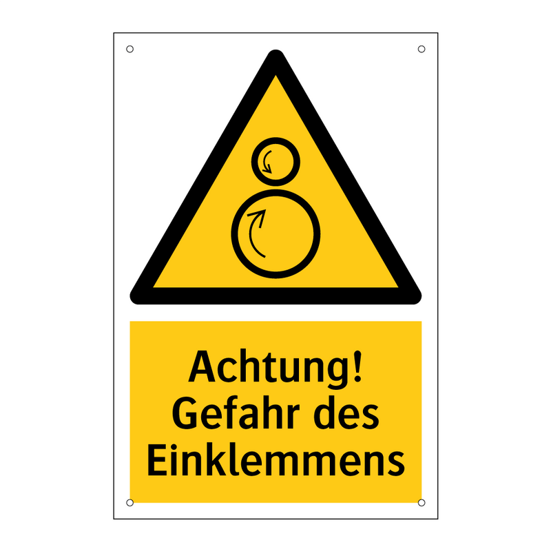 Achtung! Gefahr des Einklemmens