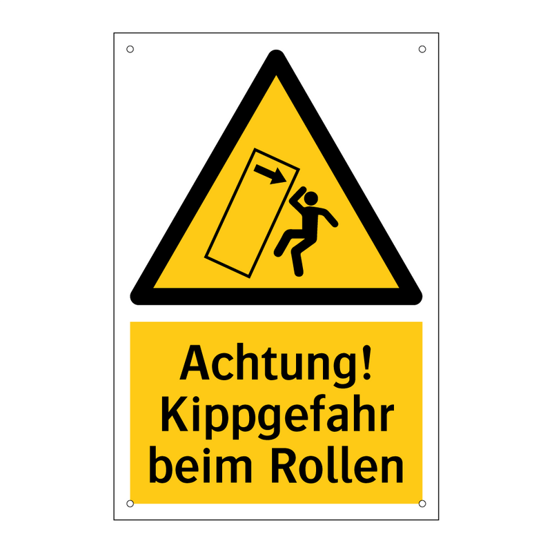 Achtung! Kippgefahr beim Rollen