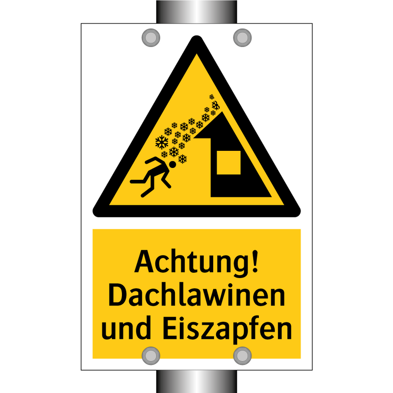 Achtung! Dachlawinen und Eiszapfen