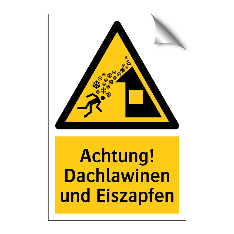 Achtung! Dachlawinen und Eiszapfen