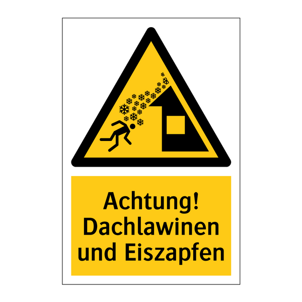 Achtung! Dachlawinen und Eiszapfen