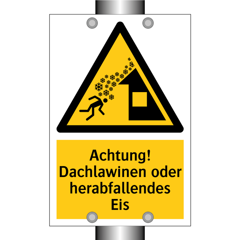 Achtung! Dachlawinen oder herabfallendes Eis