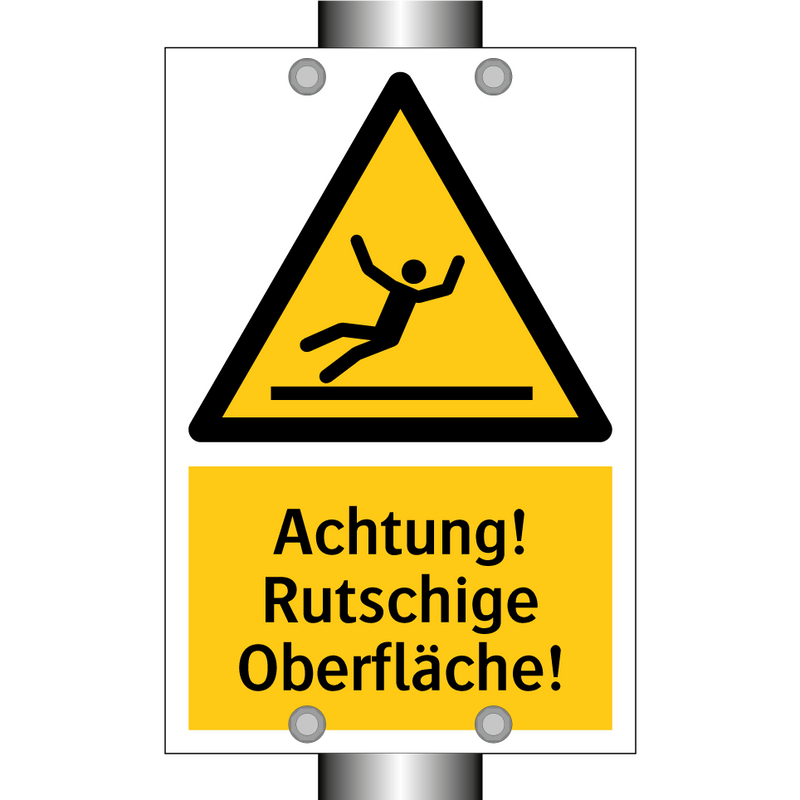 Achtung! Rutschige Oberfläche!