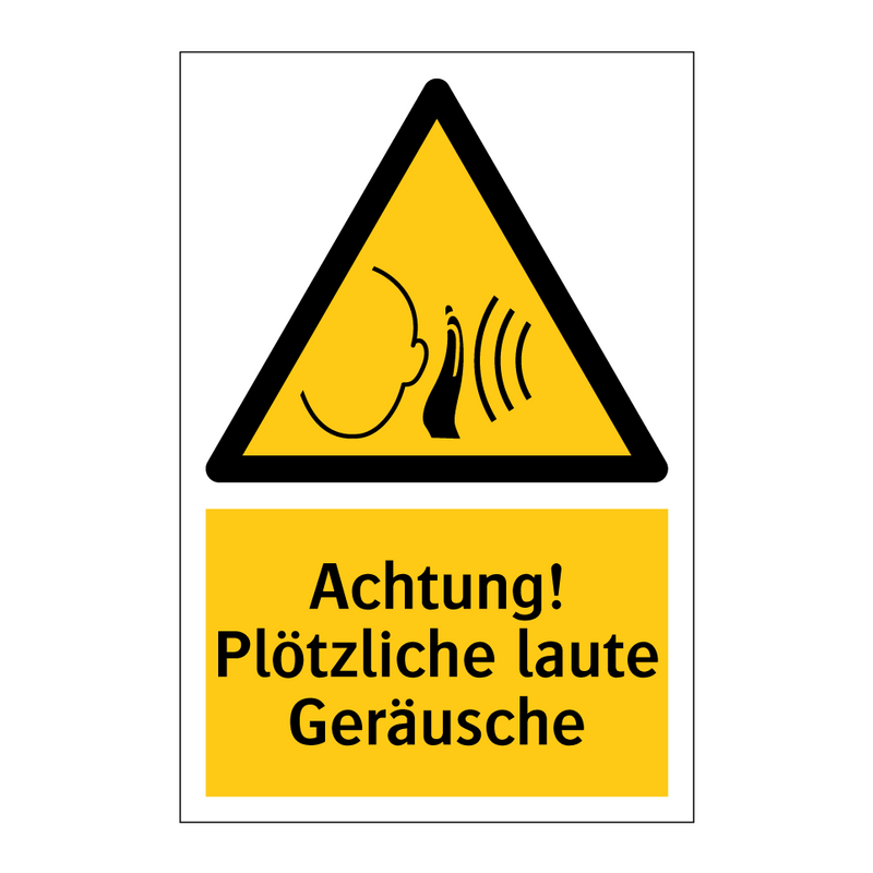 Achtung! Plötzliche laute Geräusche