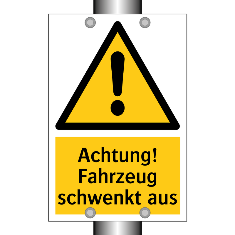 Achtung! Fahrzeug schwenkt aus