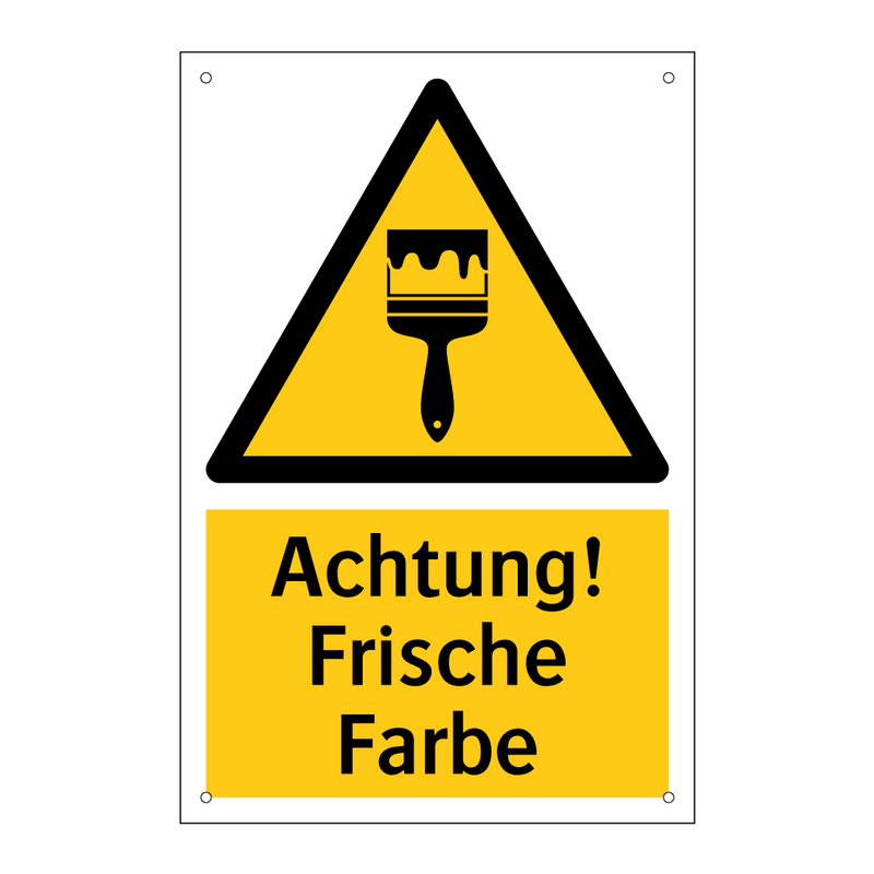 Achtung! Frische Farbe