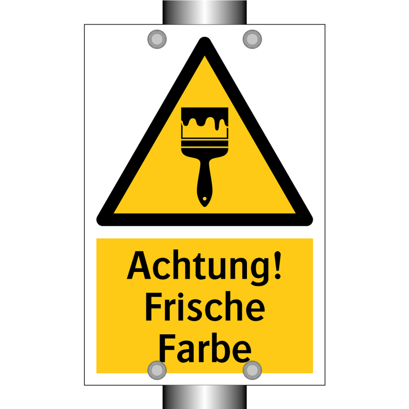 Achtung! Frische Farbe