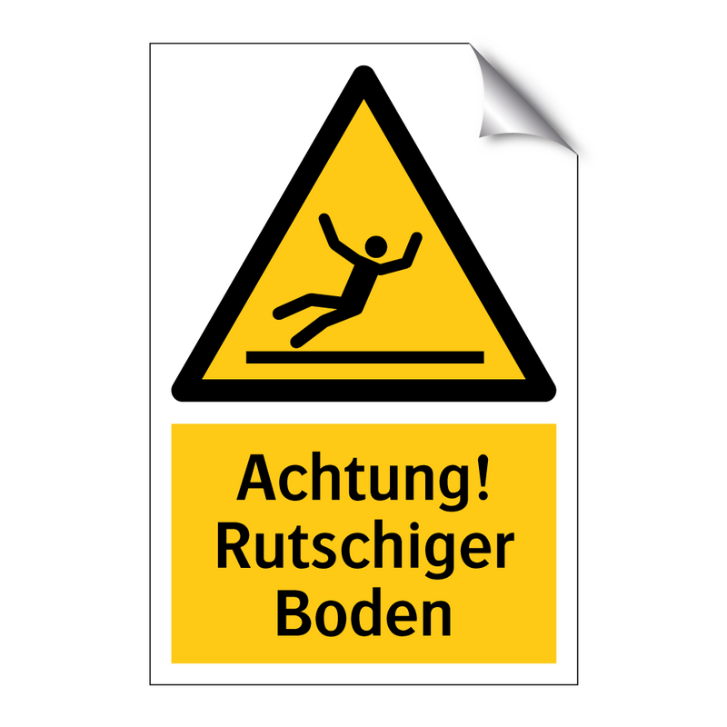 Achtung! Rutschiger Boden