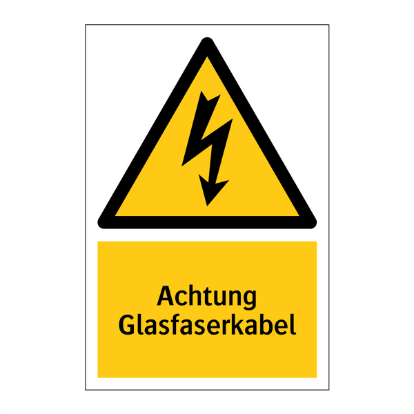 Achtung Glasfaserkabel