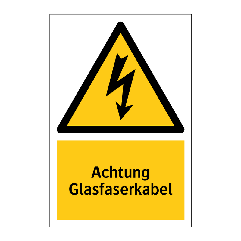 Achtung Glasfaserkabel