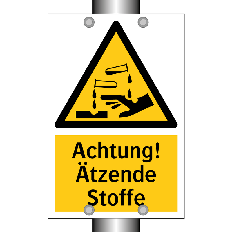 Achtung! Ätzende Stoffe