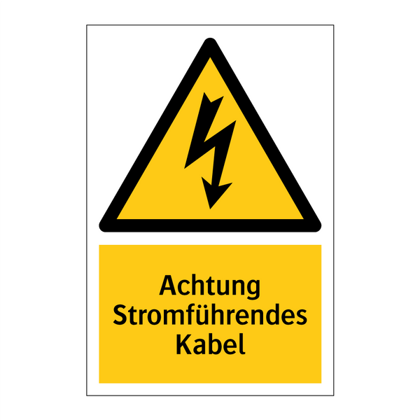 Achtung Stromführendes Kabel