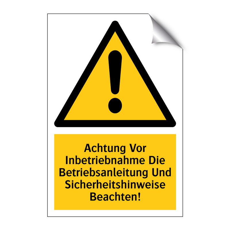 Achtung Vor Inbetriebnahme Die Betriebsanleitung Und Sicherheitshinweise Beachten!