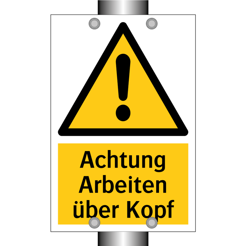 Achtung Arbeiten über Kopf