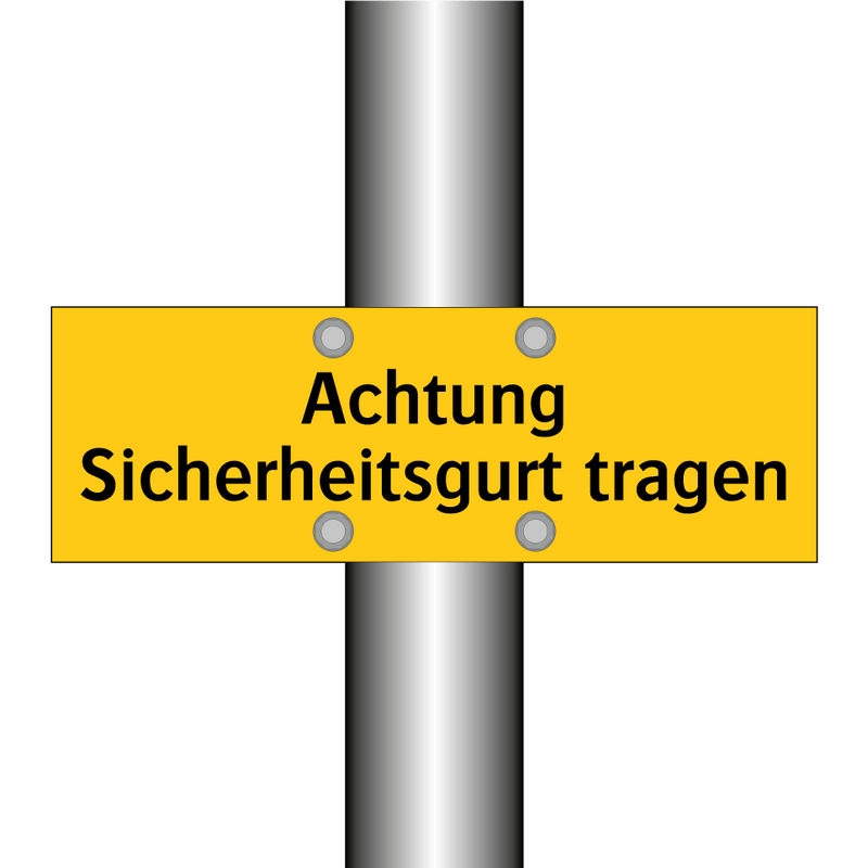 Achtung Sicherheitsgurt tragen