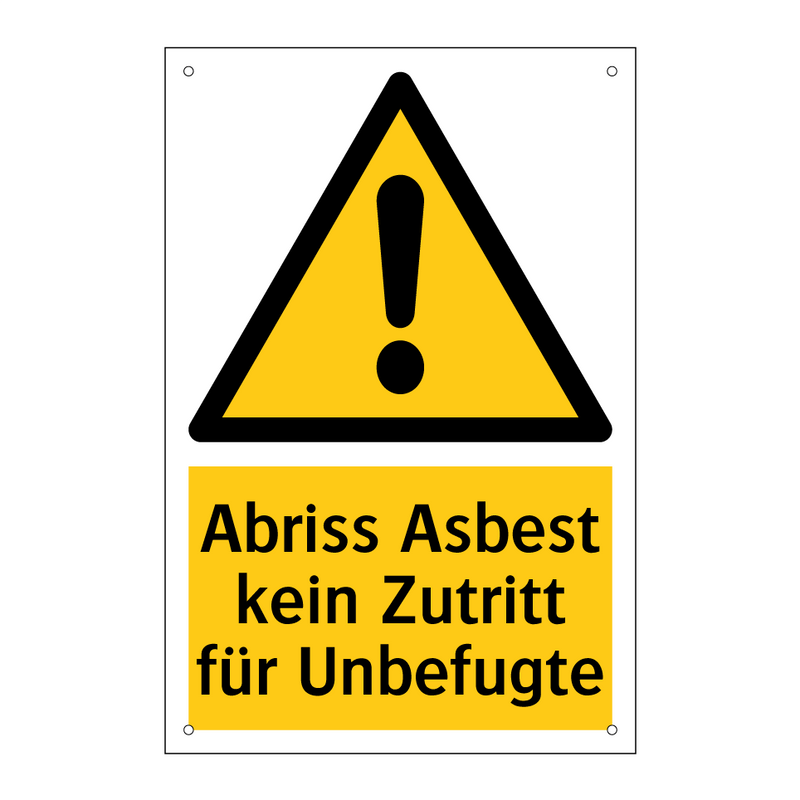 Abriss Asbest kein Zutritt für Unbefugte