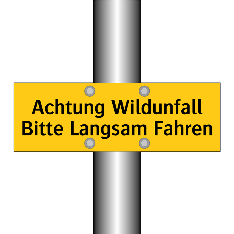 Achtung Wildunfall Bitte Langsam Fahren