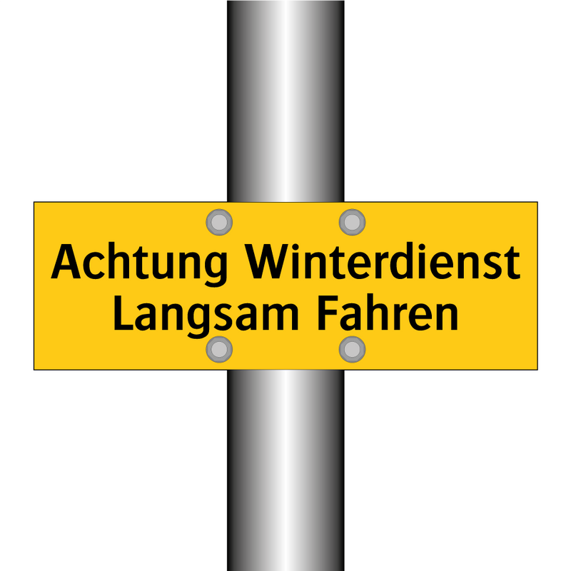 Achtung Winterdienst Langsam Fahren