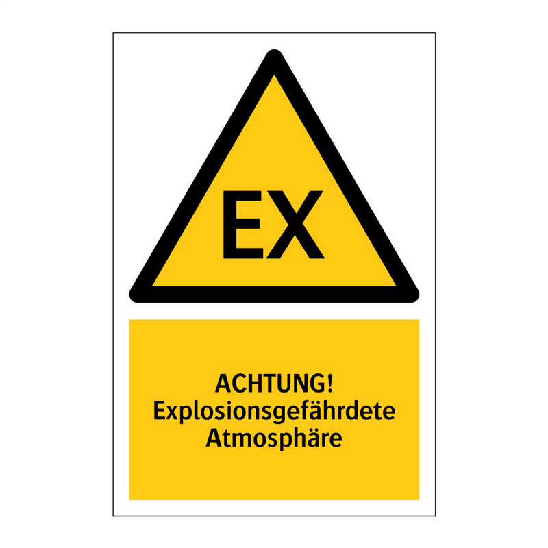 ACHTUNG! Explosionsgefährdete Atmosphäre