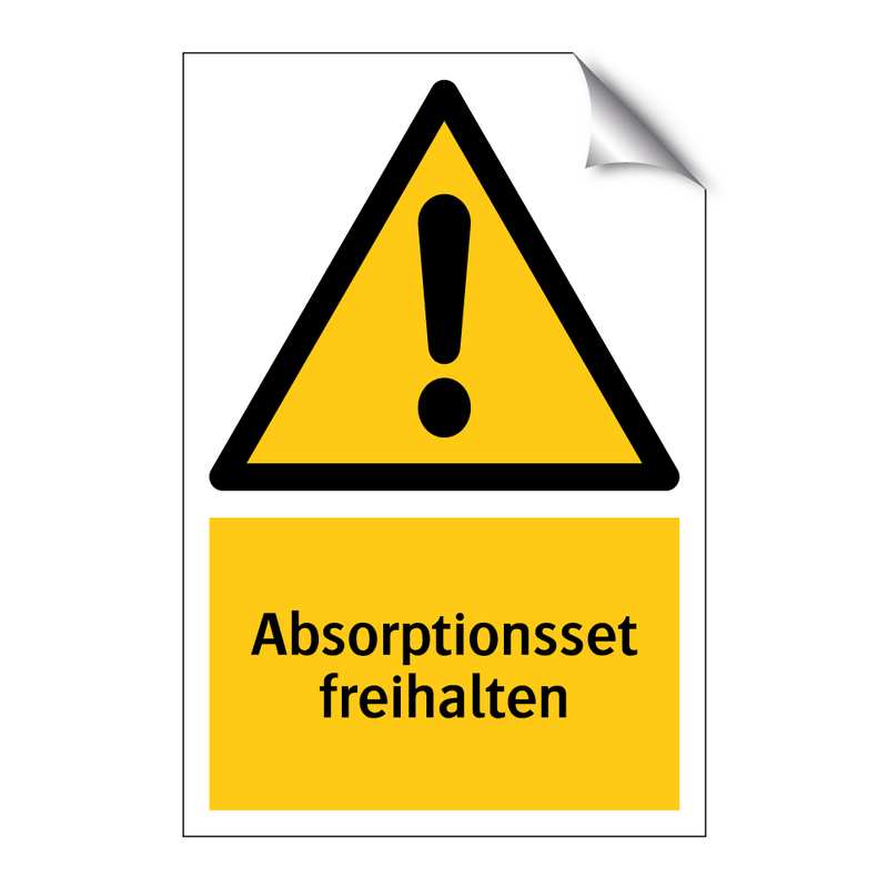 Absorptionsset freihalten