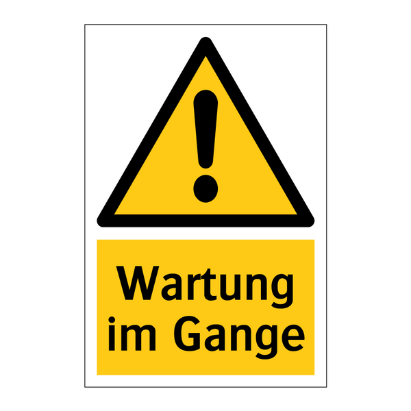 Wartung im Gange