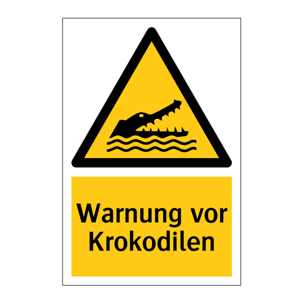 Warnung vor Krokodilen