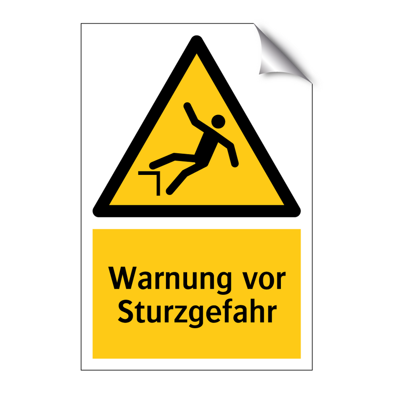 Warnung vor Sturzgefahr