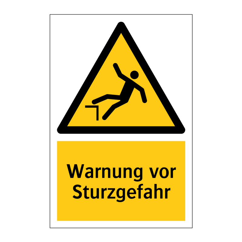 Warnung vor Sturzgefahr