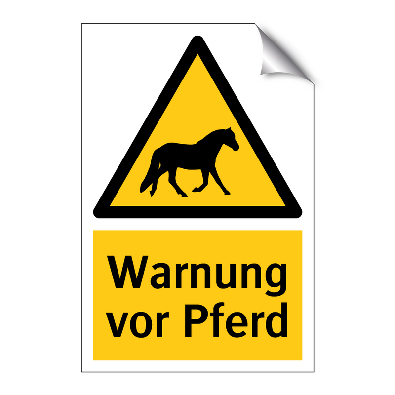 Warnung vor Pferd