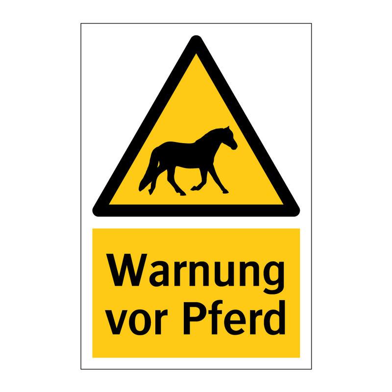 Warnung vor Pferd