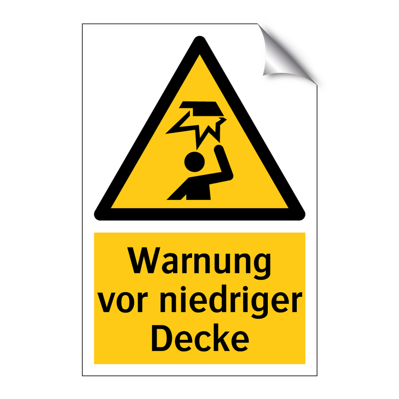 Warnung vor niedriger Decke