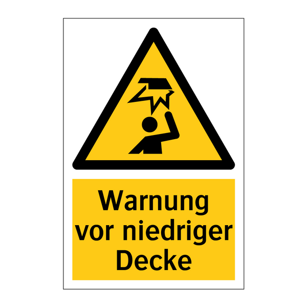 Warnung vor niedriger Decke