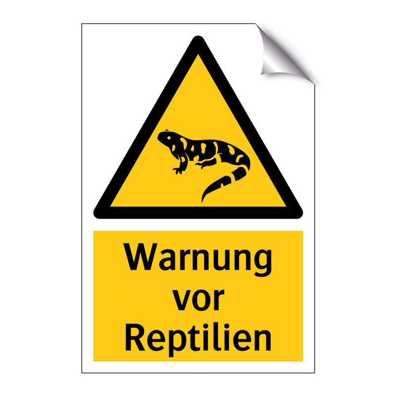 Warnung vor Reptilien