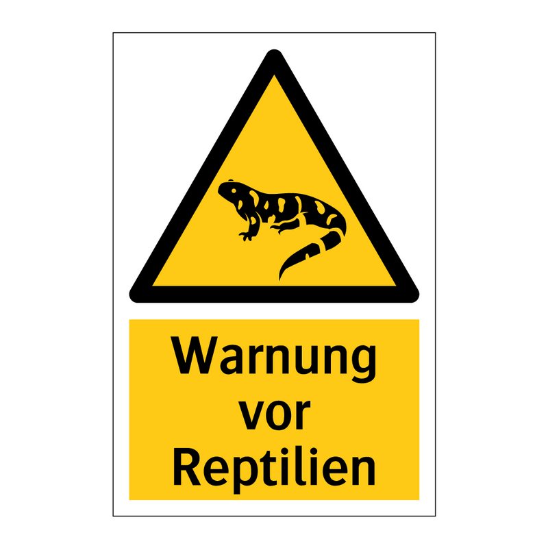 Warnung vor Reptilien