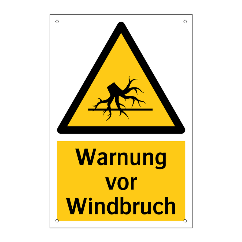 Warnung vor Windbruch