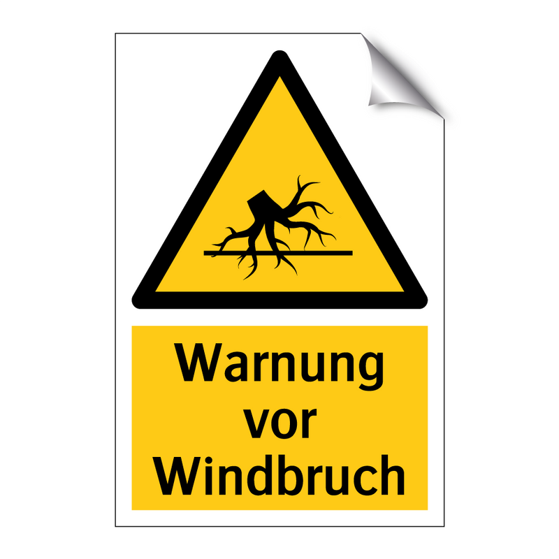 Warnung vor Windbruch